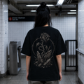 Woundwire Band Tee — Gothic Rose & Barbed Wire Graphic T-Shirt